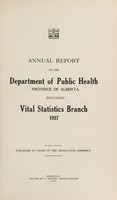 view Annual report of the Department of Public Health, Province of Alberta.