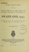 view Annual report on the social and economic progress of the people of Swaziland.