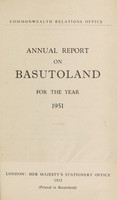 view Annual report on Basutoland / Colonial Office.