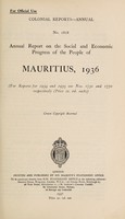 view Annual report on the social and economic progress of the people of Mauritius.