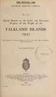 view Annual report on the social and economic progress of the people of the Falkland Islands.