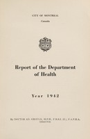 view Report of the Department of Health / City of Montreal.