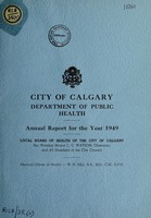 view Annual report / City of Calgary, Department of Public Health.