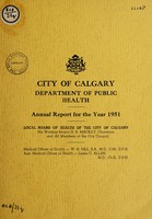 view Annual report / City of Calgary, Department of Public Health.