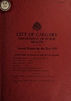 view Annual report / City of Calgary, Department of Public Health.