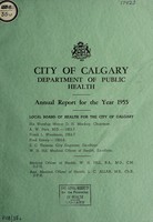 view Annual report / City of Calgary, Department of Public Health.