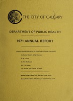 view Annual report / City of Calgary, Department of Public Health.