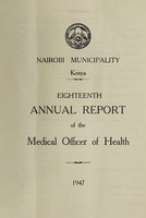 view Annual report of the Medical Officer of Health / Nairobi Municipality.