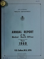 view Annual report of the Medical Health Officer / City of Winnipeg.