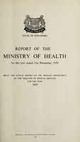 view Report of the Ministry of Health / Colony of Singapore.