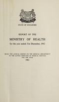 view Report of the Ministry of Health / Colony of Singapore.