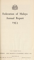 view Annual report on the Federation of Malaya.
