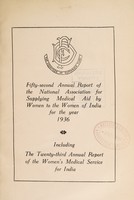 view Annual report of the National Association for Supplying Medical Aid by Women to the Women of India.