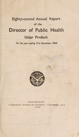 view Annual report of the Director of Public Health of the Uttar Pradesh.