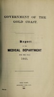 view Report on the Medical and Sanitary Departments / Government of the Gold Coast.