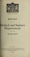 view Report on the Medical and Sanitary Departments / Government of the Gold Coast.