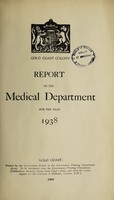 view Report on the Medical and Sanitary Departments / Government of the Gold Coast.