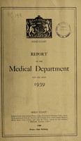 view Report on the Medical and Sanitary Departments / Government of the Gold Coast.