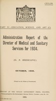 view Report of the Director of Medical and Sanitary Services / [Ceylon].