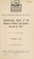 view Report of the Director of Medical and Sanitary Services / [Ceylon].