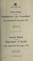 view Annual report of the Department of Public Health / Union of South Africa.