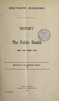 view Report on the public health / Southern Rhodesia.