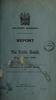 view Report on the public health / Southern Rhodesia.