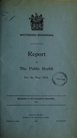 view Report on the public health / Southern Rhodesia.