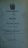 view Report on the public health / Southern Rhodesia.