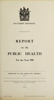 view Report on the public health / Southern Rhodesia.