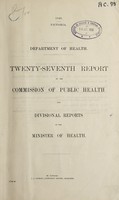 view Report of the Commission of Public Health to the Minister of Public Health / Department of Public Health, Victoria.