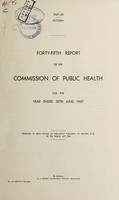 view Report of the Commission of Public Health to the Minister of Public Health / Department of Public Health, Victoria.