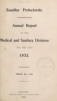 view Annual report of the Public Health Department / Zanzibar Protectorate.