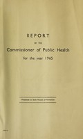 view Report of the Commissioner of Public Health / Western Australia.