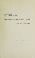 view Report of the Commissioner of Public Health / Western Australia.