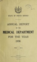 view Annual report of the Medical Department / North Borneo.