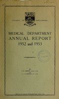 view Annual report of the Medical Department / North Borneo.