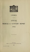 view Annual medical & sanitary report / Cyprus.