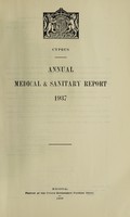 view Annual medical & sanitary report / Cyprus.