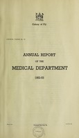 view Annual report / Medical Department, Fiji.