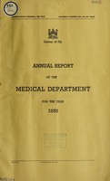 view Annual report / Medical Department, Fiji.