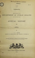 view Annual report / Department of Public Health, Tasmania.