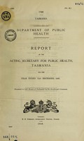 view Report / Department of Public Health, Tasmania.