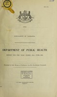 view Report / Department of Public Health, Tasmania.