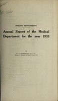 view Annual report on the Medical Department / Straits Settlements.