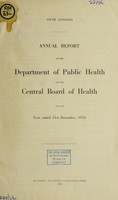 view Annual report of the Department of Public Health and the Central Board of Health / South Australia.