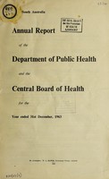 view Annual report of the Department of Public Health and the Central Board of Health / South Australia.