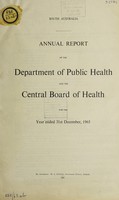 view Annual report of the Department of Public Health and the Central Board of Health / South Australia.