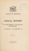 view Annual report of the Director, Medical & Health Department / Colony of Mauritius.