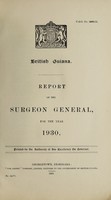 view Report of the Surgeon General / British Guiana.